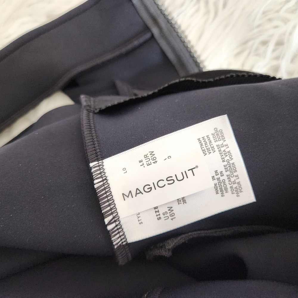 Magicsuit Black Racerback Zip Front One-Piece Swimsuit - Picture 9 of 12